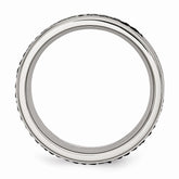 Sophia Jewelers Stainless Steel Wedding Band with Polished Stingray Texture Engravable